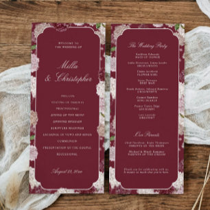 Programme Mariage d'automne et d'hiver Hydrangea Bourgogne F