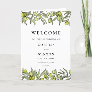 Programme Mariage de branche Olive moderne