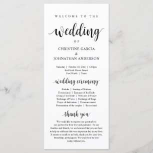 Programme Mariage de, Cérémonie Mariage moderne