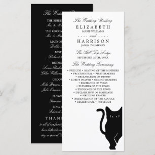 Programme Mariage de chat noir Whimsical moderne