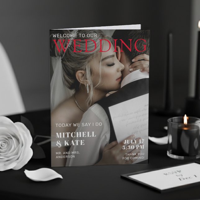 Programme Mariage de couverture de magazine (Magazine Cover Wedding Program
)
