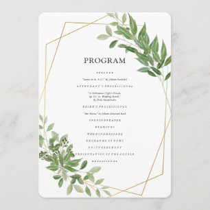 Programme Mariage de montage géométrique moderne