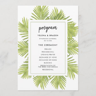 Programme Mariage de palmiers tropicaux