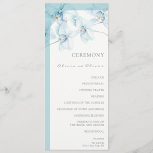 Programme Mariage d'orchidée bleu doux