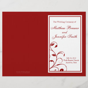 Programme mariage d'ordre de service et de cérémon