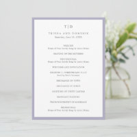 Mariage élégant moderne au monogramme lilas