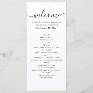 Programme Mariage Élégant Moderne   Cérémonie de Mariage ave