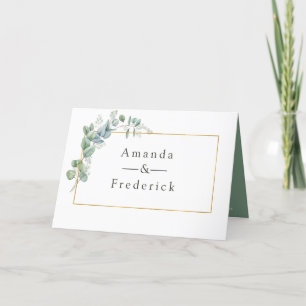 Programme Mariage Eucalyptus géométrique aquarelle