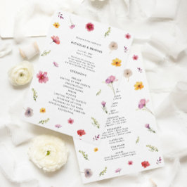 Programme Mariage fleur sauvage