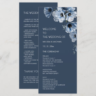 Programme Mariage Fleurs Bleues Artistiques