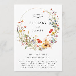 Programme Mariage floral d'été Whimsical