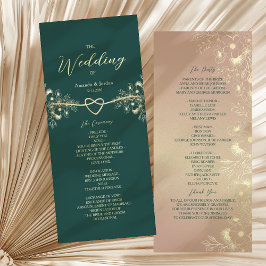 Programme Mariage Floral Emerald Green Gold