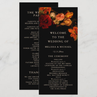 Programme Mariage Floral Sombre de Fine Art