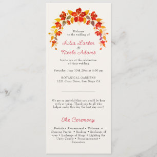 Programme Mariage Floral Tropical Hibiscus Orange Brûlé