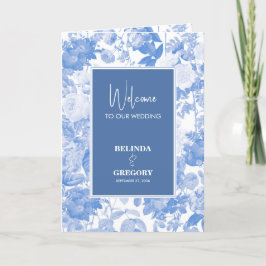Programme Mariage Florales Botaniques Bleues Ordre de servic
