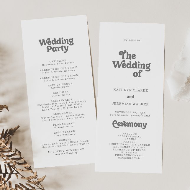 Programme Mariage Formel Simple Longueur Thé (Créateur téléchargé)