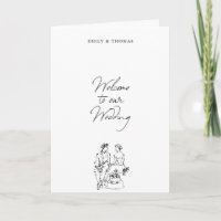 Mariage Illustration Minimaliste à l'Encre Dessiné
