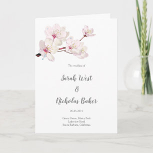 Programme Mariage japonais Sakura en fleurs de cerisier rose