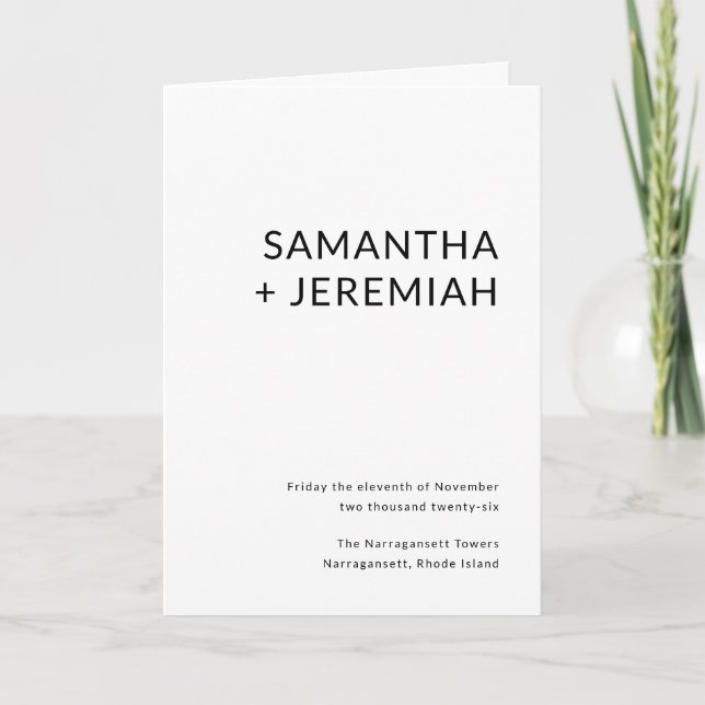 Programme Mariage moderne (Devant)