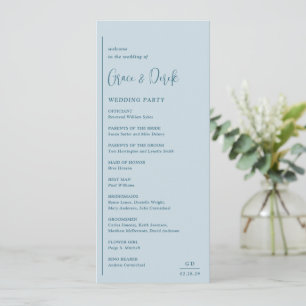 Programme Mariage Moderne Bleu Atténué avec Élégance