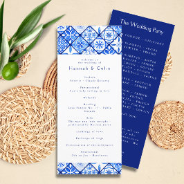 Programme Mariage Moderne Méditerranéen Carreau Bleu