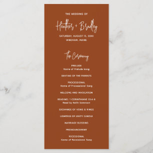 Programme Mariage Moderne Minimaliste en Cuivre