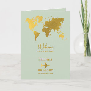 Programme Mariage Passport Sage Green Gold Ordre de service