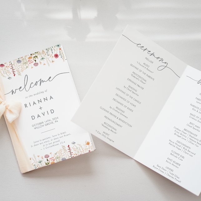 Programme Mariage plié Fleur sauvage multicouleur Galant (Créateur téléchargé)