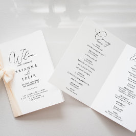 Programme Mariage plié minimaliste chic classique