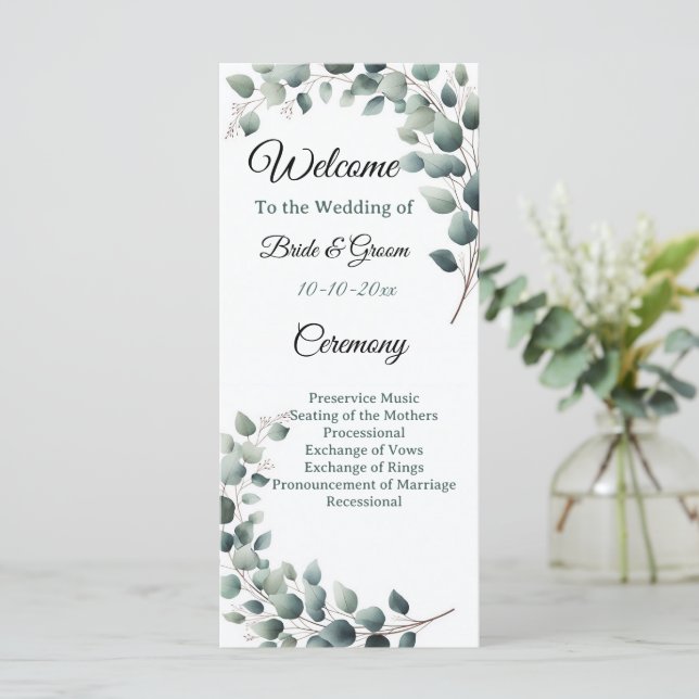 Programme Mariage Simple au Eucalyptus (Debout devant)
