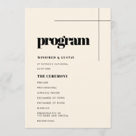 Programme Mariage simple et élégant