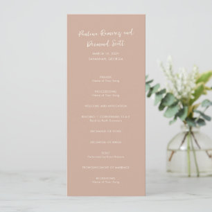 Programme Mariage simple neutre et terreux moderne