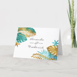 Programme Mariage turquoise et Gold Tropical