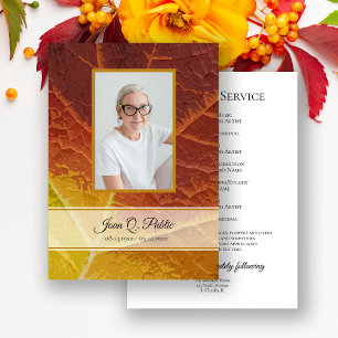 Programme Mémorial des funérailles d'automne