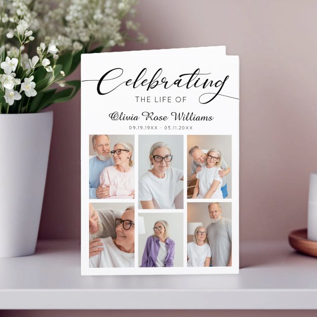 Programme Mémorial funéraire de collection de photos moderne (Créateur téléchargé)