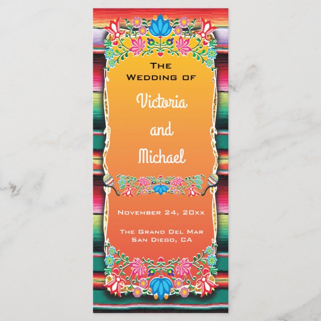 Programme mexicain de mariage de fêtes (Devant)