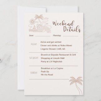 Programme minimal d'un week-end de enterrement de 