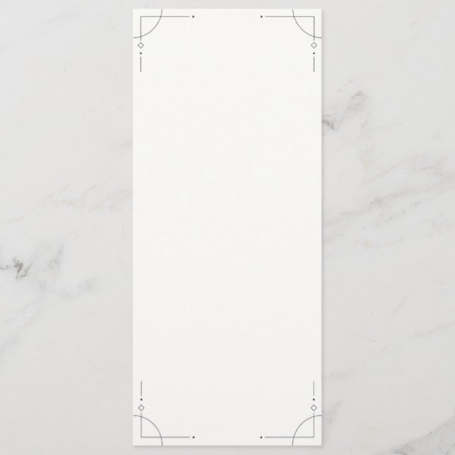 Programme Minimalist Geometric Wedding Program (Devant)