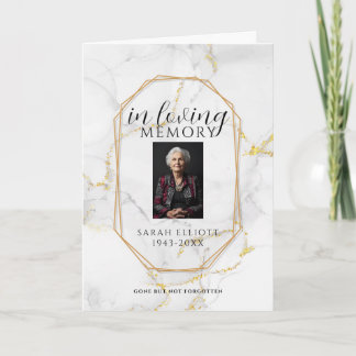 Programme Minimalist Photo Funeral Order of Service Folded 