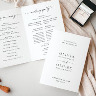 Programme minimaliste de cérémonie des Mariages to