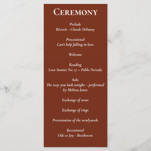 Programme Minimaliste Script Ambre Rouge Rouille