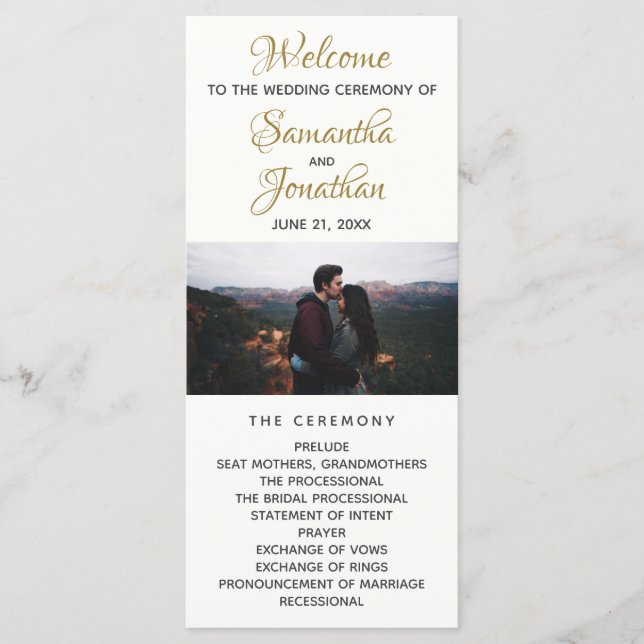 Programme moderne de mariage ivoire Photo personna (Devant)
