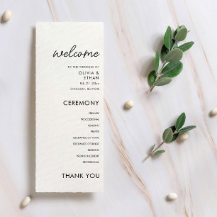 Programme Moderne minimaliste Mariage noir et blanc