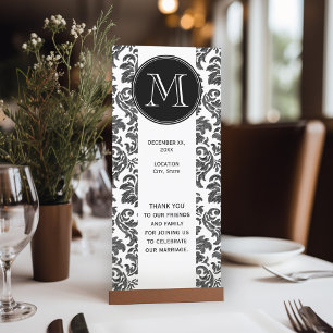 Programme Motif damassé de tableau noir et blanc à la craie