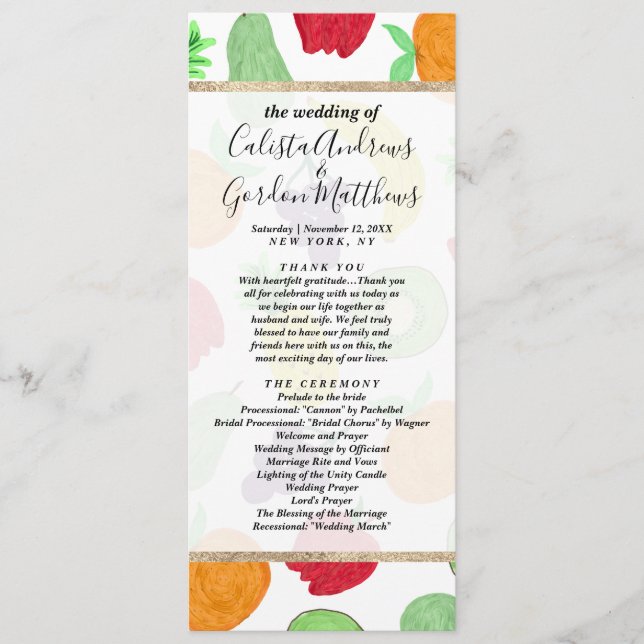 Programme Motif de fruits acrylique coloré d'été Artsy (Devant)