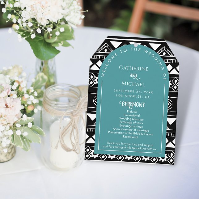 Programme Motif moderne Boho Mariage Arch Green (Créateur téléchargé)