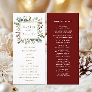 Programme Noël de verdure botanique Or Mariage