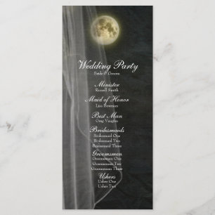 Programme noir de mariage de voile de nuit de