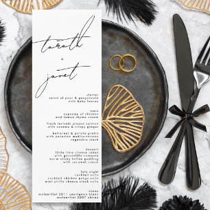 Programme NOMS Élégants Mariage noir et blanc élégant