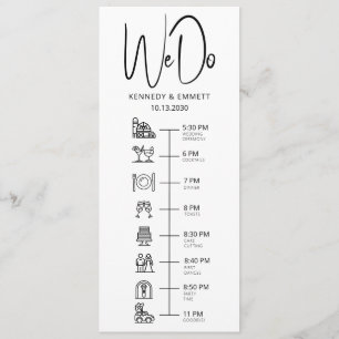 Programme Nous faisons Barn Wedding Day Timeline Plat Progra